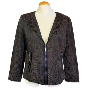 Women's Large Dana Buchman Faux Snake Skin Jacket